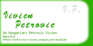 vivien petrovic business card